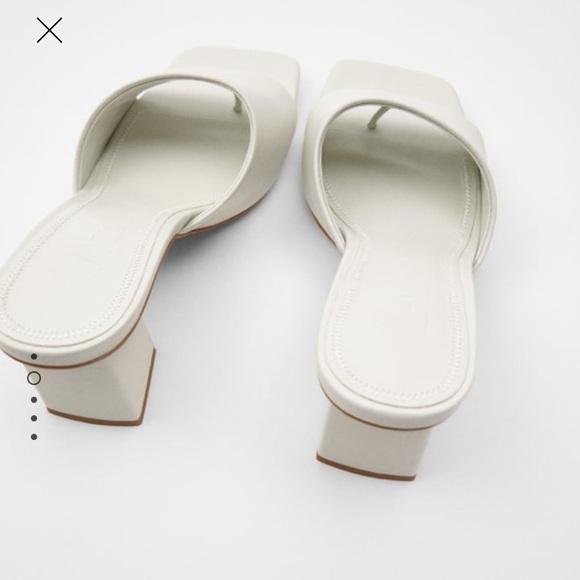 Zara Leather Heeled Sandals - Picture 2 of 5